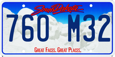 SD license plate 76OM32