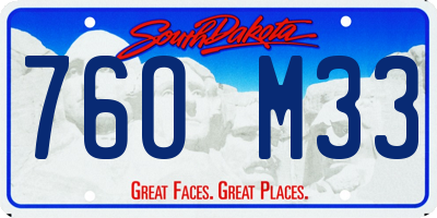 SD license plate 76OM33