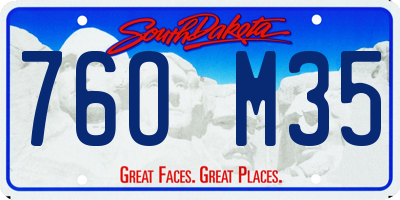SD license plate 76OM35