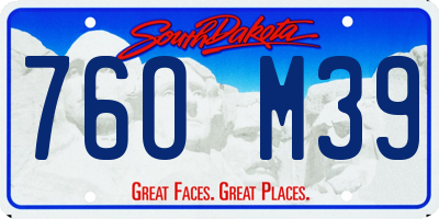 SD license plate 76OM39