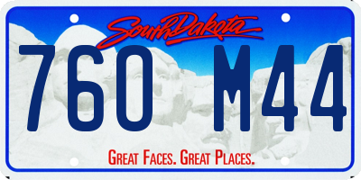 SD license plate 76OM44