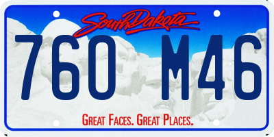 SD license plate 76OM46