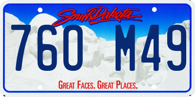 SD license plate 76OM49