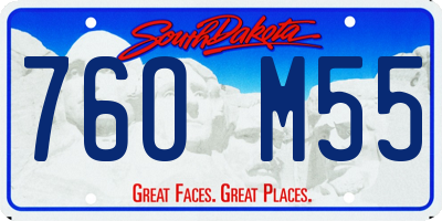 SD license plate 76OM55