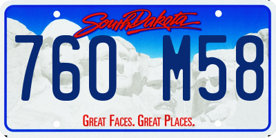 SD license plate 76OM58