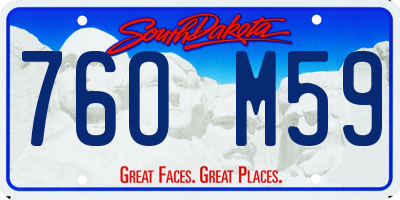 SD license plate 76OM59