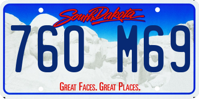 SD license plate 76OM69