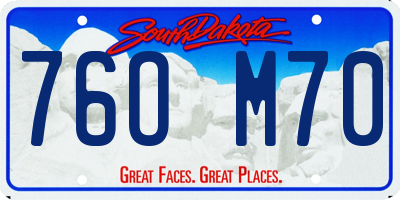 SD license plate 76OM70