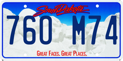 SD license plate 76OM74