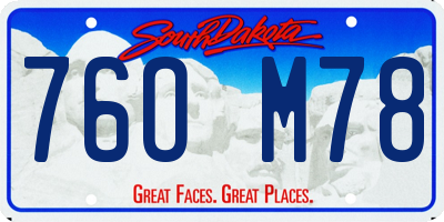 SD license plate 76OM78