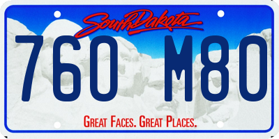 SD license plate 76OM80