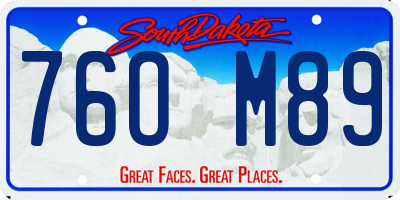 SD license plate 76OM89