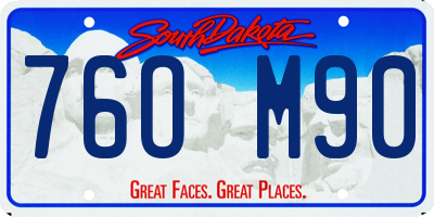 SD license plate 76OM90