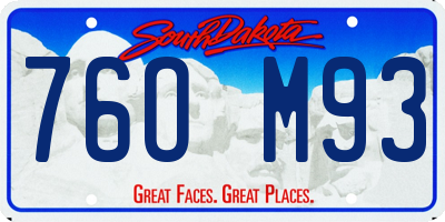 SD license plate 76OM93