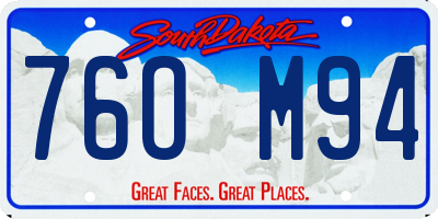 SD license plate 76OM94