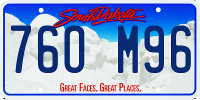SD license plate 76OM96