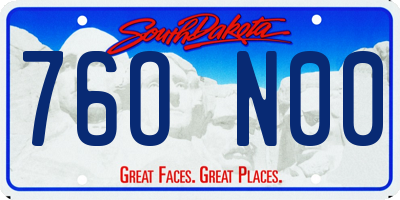 SD license plate 76ON00