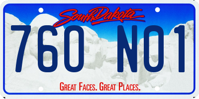 SD license plate 76ON01