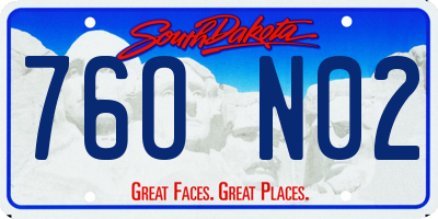 SD license plate 76ON02
