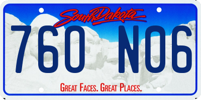 SD license plate 76ON06