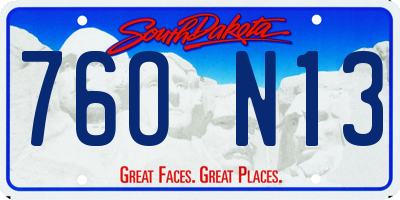SD license plate 76ON13