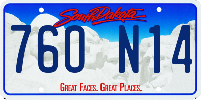 SD license plate 76ON14