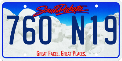 SD license plate 76ON19