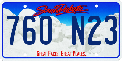 SD license plate 76ON23