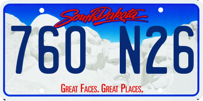 SD license plate 76ON26