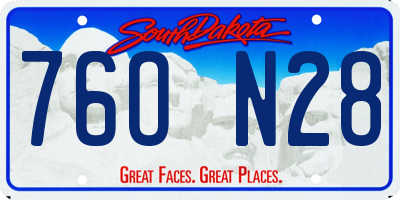 SD license plate 76ON28
