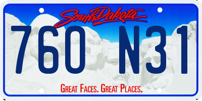 SD license plate 76ON31