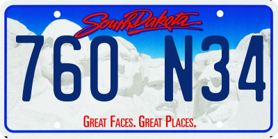 SD license plate 76ON34