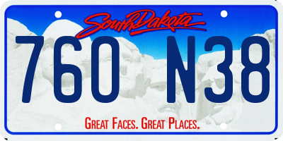 SD license plate 76ON38