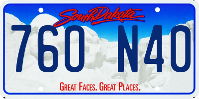 SD license plate 76ON40