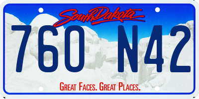 SD license plate 76ON42
