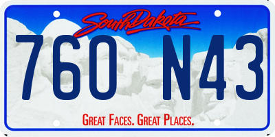 SD license plate 76ON43