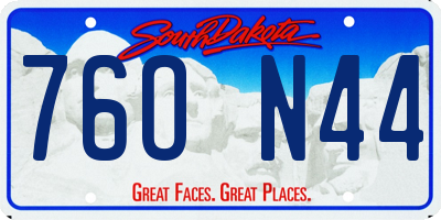 SD license plate 76ON44