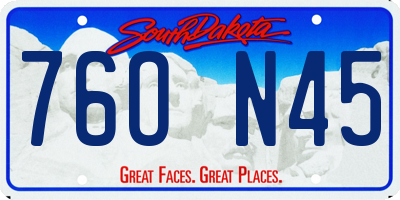 SD license plate 76ON45