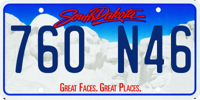 SD license plate 76ON46