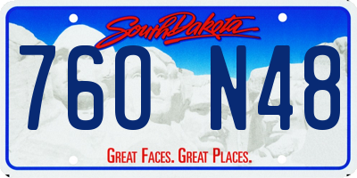 SD license plate 76ON48