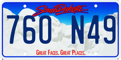 SD license plate 76ON49