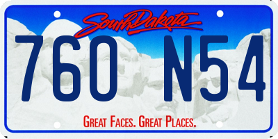 SD license plate 76ON54