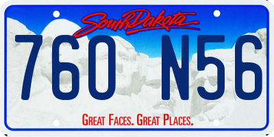 SD license plate 76ON56