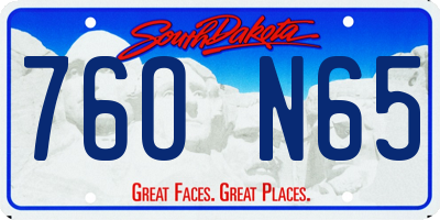 SD license plate 76ON65