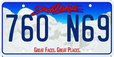 SD license plate 76ON69