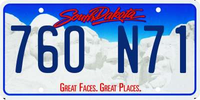 SD license plate 76ON71
