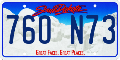 SD license plate 76ON73