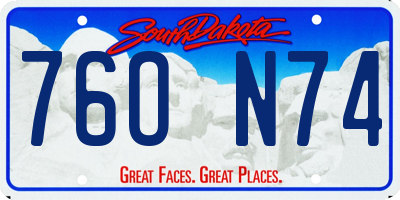 SD license plate 76ON74