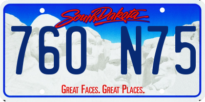 SD license plate 76ON75