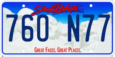 SD license plate 76ON77